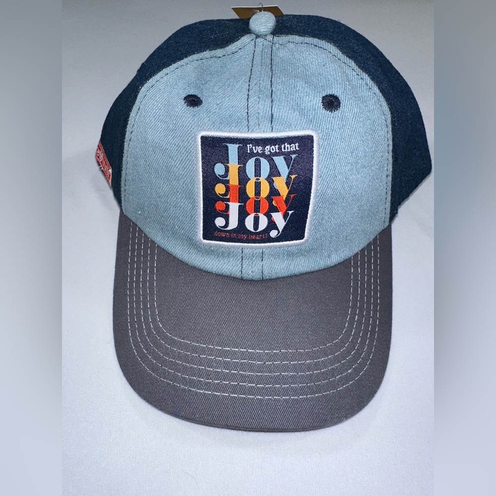 NWT Grace & Truth women’s‎ trucker cap with denim feel. “I’ve got that joy…” OS